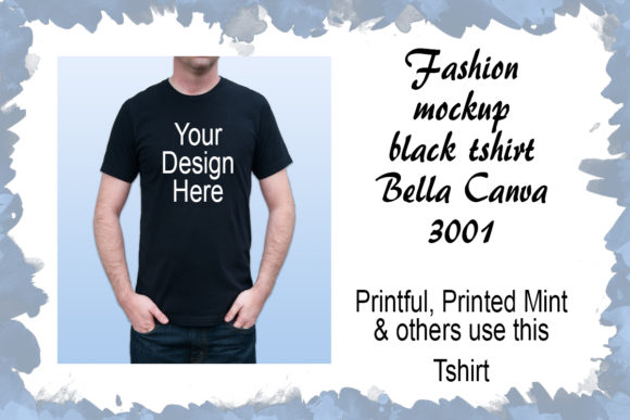 Download Fashion Mockup Black Tshirt Bella Canvas - Fashion mockup Collection