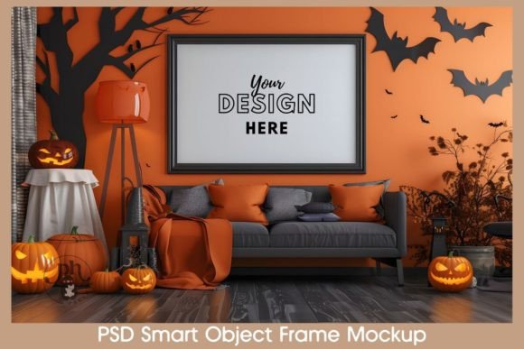 Download Spooky Halloween Wall Art Mockup Framed - Wall art mockup Collection